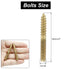 Biaungdo 1/4-20 x 2 Inch Hanger Bolts, 12 Pcs Self-Tapping Double Headed Bolts for Wood Joint Furniture Accessories