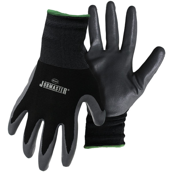 Boss Men's JobMaster Nylon Nitrile Coated Palm Work Glove, Abrasion Resistant, Non-Slip Grip, Black, X-Large, (8442X)