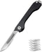 Folding Scalpel Knife with Carbon Fiber Handle, 10 Replaceable Blades, EDC Pocket Knife for 22/23/24 blade