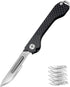 Folding Scalpel Knife with Carbon Fiber Handle, 10 Replaceable Blades, EDC Pocket Knife for 22/23/24 blade