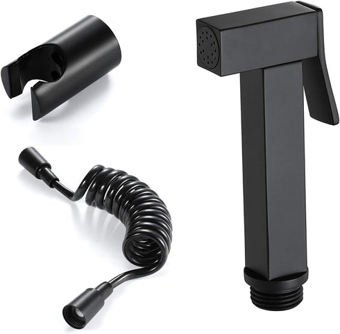 ZLOCYIVHE Handheld Bidet Sprayer for Toilet, Black Portable Cloth Diaper Sprayer Set Brass