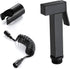 ZLOCYIVHE Handheld Bidet Sprayer for Toilet, Black Portable Cloth Diaper Sprayer Set Brass