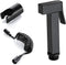 FINLIX Handheld Bidet Sprayer for Toilet, Black Portable Cloth Diaper Sprayer Set Brass