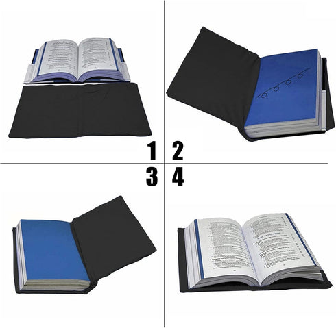 Black Stretchable Jumbo Book Sleeve Covers, Washable Reusable Book Protector for Hardcover Textbooks