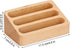 Wood Business Card Holder Desk 3 Grids Wooden Business Card Display Stand for Office and Home(3 Packs)