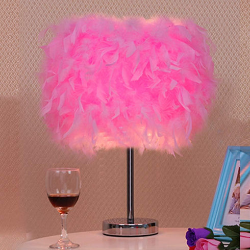 Etiger Table Lamp, Modern Elegant Bedside Table Light Bedroom Desk Night Light Lampshade
