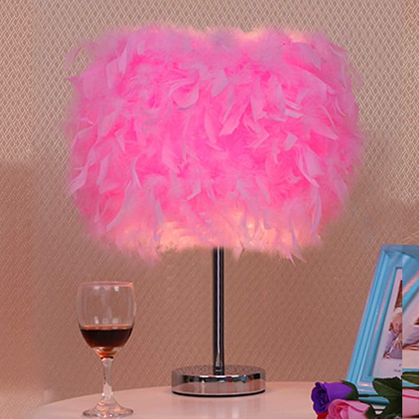 Etiger Table Lamp, Modern Elegant Bedside Table Light Bedroom Desk Night Light Lampshade