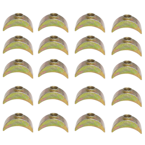 20PCS 29mm M6 Half Moon Nuts Washer Spacer, Furniture Hardware Accessories for Connector Nuts Half Moon Nuts Spacer