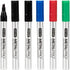 ZEYAR Permanent Markers, Chisel Tip Medium Point, Waterproof & Smear Proof Ink, Quick Drying (3 Black, 1 Blue, 1 Red, 1