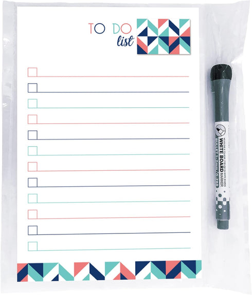 Dry Erase To Do List Vinyl Whiteboard Sticker Decal by Glassboard Studio, Removable & Reusable - 6 x 9 inches