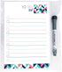 Dry Erase To Do List Vinyl Whiteboard Sticker Decal by Glassboard Studio, Removable & Reusable - 6 x 9 inches