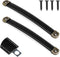 2 Pcs Leather Strap Handles with Mounting Screws, Modern Leather Cabinet Knobs for Drawers, Suitcase, Luggage, Trunk