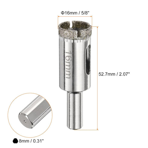 Diamond Drill Bit Hole Saw 5/8"(16mm) Tile Core Cutting Drilling Tool for Glass Ceramic Marble Porcelain Tile Quartz Gemstone Aquariums