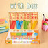 Umbresen Montessori Toys Math Educational Toy - Wooden Intelligence Sticks, Number Cards, Counting Rods with Box