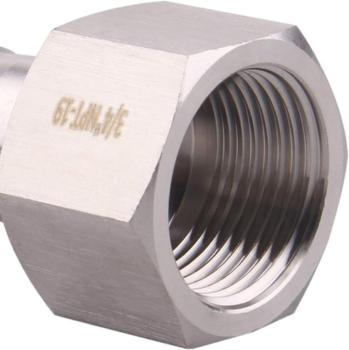 DERNORD 3/4" Barbed Hose x 3/4" NPT Female Home Brew Fitting, 304 Stainless Steel, Pack of 2