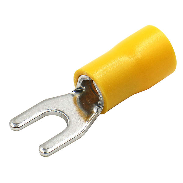 Baomain Insulated Fork Spade Wire Connector, Electrical Crimp Terminal SV5.5-4, 12-10 AWG (200PCS)