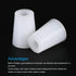 MECCANIXITY Silicone Rubber Tapered Plug White 15mm to 20mm with Hole for Powder Coating, Painting, Laboratory Use 2