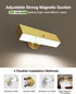 Elegant Gold Battery-Powered Wall Sconce Lighting