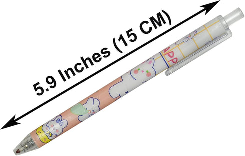Maydahui 12PCS Rabbits Carrots Gel Pen Cute Cartoon Pens Retractable Printing Pen Black Ink for Students Office School Supply by Maydahui
