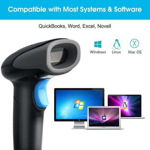 Sumicor 2D 1D 2D USB Barcode Scanner with Stand, Handheld QR Barcode Reader Support Mobile Payment Laptop Screen Scan
