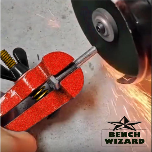 3" 1.25" 0.5" BENCH WIZARD Mini Handheld Vise | Adjustable Width Vise Jaws Can Open Wide Using Wing Nut Tension Screw |