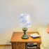 Vintage-Style Small Pleated Blue Fabric Lamp Shade for Table & Floor Lamps