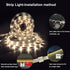 BMTJOVO Waterproof,9.8ft Remote,Timer,8 IP65 Solar LED Strip Lights Outdoor Warm White Solar Powered Strip Lights