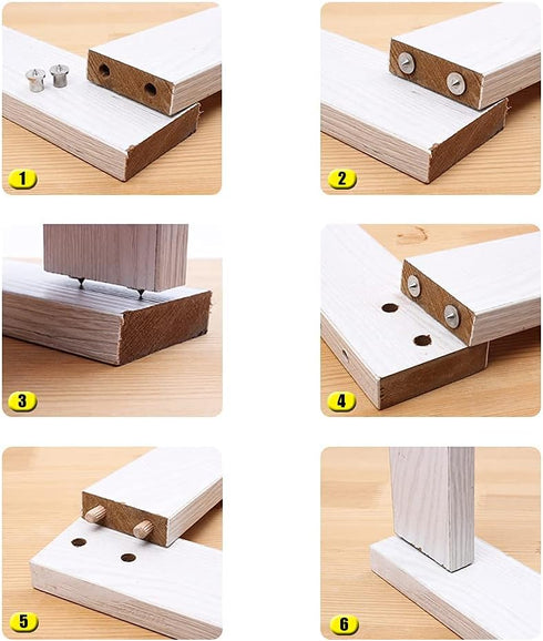 AUTOTOOLHOME Dowel and Tenon Center Transfer Plugs Point, 1/4", 5/16", 3/8" and 1/2", Set of 8
