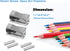WEKOL Metal Dual Pencil Sharpener, Aluminum Manual Sharpeners with Acrylic Cover, 4Pcs Blades
