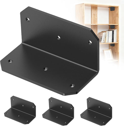 4 Inch Galvanized L Bracket, 90 Degree Corner Brace for Wood, 4"2"2"