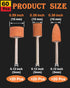 60 Pack Set 1/8" 2 3 Grinding Stone Shank, Sanding Drill Bit for Rotary Tool Flap Wheel for Grinding, Polishing