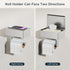 Commercial(Brushed FORIOUS Toilet Paper Holder with Shelf, Sanitary Napkin Receptacle Tampon Holder, Wall Mount Toilet