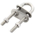 NovelBee 2-Pack 3/8" Stock Stainless Steel Stern Bow Eye U Bolt with Welding Plate, 4" Overall Length