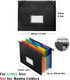 TRANBO 2-in-1 Expanding Hanging File Folders, 7 Pockets, Extra Capacity Accordion Organizer, Letter Size - 6 Pack