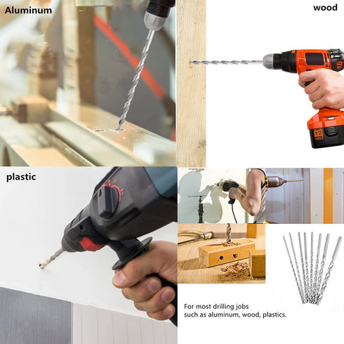 Utoolmart 2.4mm Twist Drill, High Speed Steel Bit, 10Pcs Set for Power Tool, Straight Shank 2.4mm Dia.