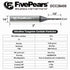 FivePears Down Cut Spiral Router Bit for CNC, 1/16" Cutting Diameter, 1/2" Cutting Length, 1/4 inch Shank Carbide End