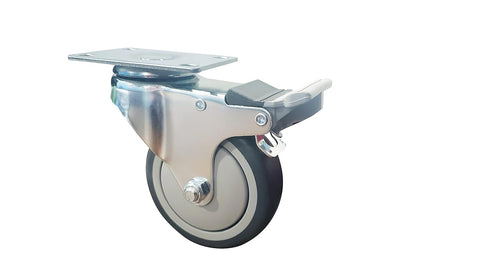 Ultimation Heavy Duty Caster Wheels 2-Pack Swivel Casters with Brake, 4" Locking