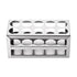 YOKIVE Tube Rack Holder, 3 Layers 304 Stainless Steel for 26-29.5mm Lab Test Tubes (Silver, 10-Sockets)