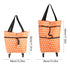 MUNEFE Wheel Rolling Shopping Bag, Foldable Shopping Bag, Shopping Cart with Wheels for Shopping, Camping, Picnicking