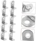 10-Pack Set POPETPOP Stainless Steel Corner Bracket for Secure Glass Shelf Support Rounded Edge Design Heavy Duty Angle