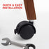 Guildrey Threaded Caster, M8-1.25 Swivel Stem Replacement, Set of 4 Office Chair Wheels with Locking Brake