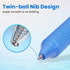 WRITECH 8ct Gel Pens - Fine Point 0.5mm Multicolor Ink, Smooth Writing, No Smear for Journaling, Drawing