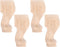 FOMIYES 4pcs Solid Wood Furniture Legs Set, Carved Unpainted Wooden Replacement Legs