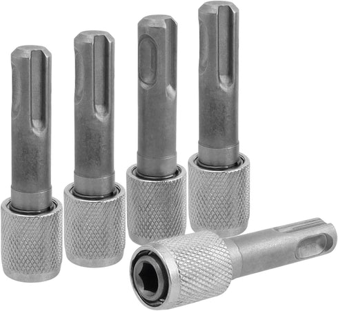 Mesee 5 Pieces SDS-Plus Shank Drill Chuck Adapters, SDS PLUS to 1/4" Hex Socket Adapter Converter for Electric Hammer
