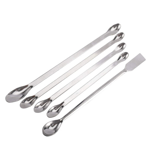 22 Pieces Steel Lab Spatula Micro Scoop Set, Tiny Mixing Spatula for Laboratory Sampling Spoon
