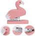 NUOBESTY Wooden Animal Stapler, Portable Hand Held Flamingo Desktop Stitcher, Handmade 3D Wood Carving Statue