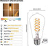 BORT Dimmable LED Edison Bulbs, 6W Equivalent to 60W Vintage Light Bulbs, E26 2700K ST58/ST19 LED Bulbs, Antique Flexible Spiral LED Filament Light Bulbs, Clear Plastic Screw Lamp - 6Pack by BORT