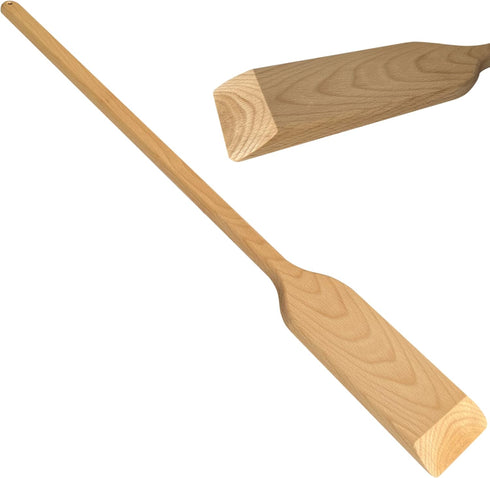 Giant Wooden Mixing Paddle 36-in Beech, Heavy Duty Stirring Spatula for Cooking, Brewing, and Camping