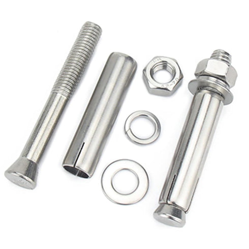 Expansion Bolts, 304 Stainless Steel External Hex Nut Expansion Screw Bolts, M8x60mm, 8Pcs