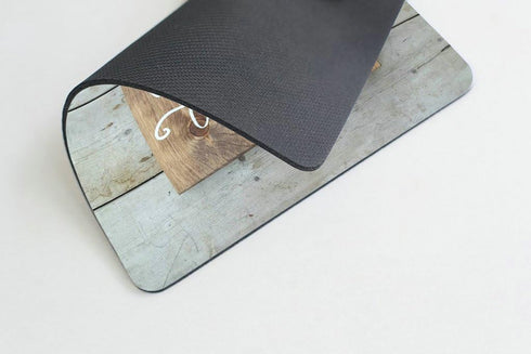 Smooffly Custom Gaming Mouse Pad, Bible Verse Wood Signs, Personalized Design Non-Slip Rubber